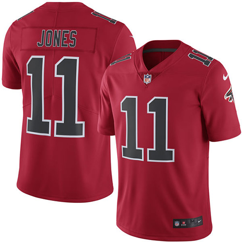 Men's Limited Julio Jones Nike Jersey Red - #11 Rush NFL Atlanta Falcons